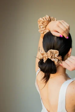Andi Silky Champagne Jumbo Scrunchie