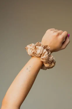 Andi Silky Champagne Jumbo Scrunchie