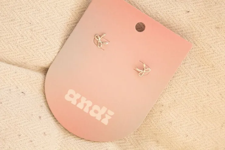 Andi Silver Bows Stud Earrings