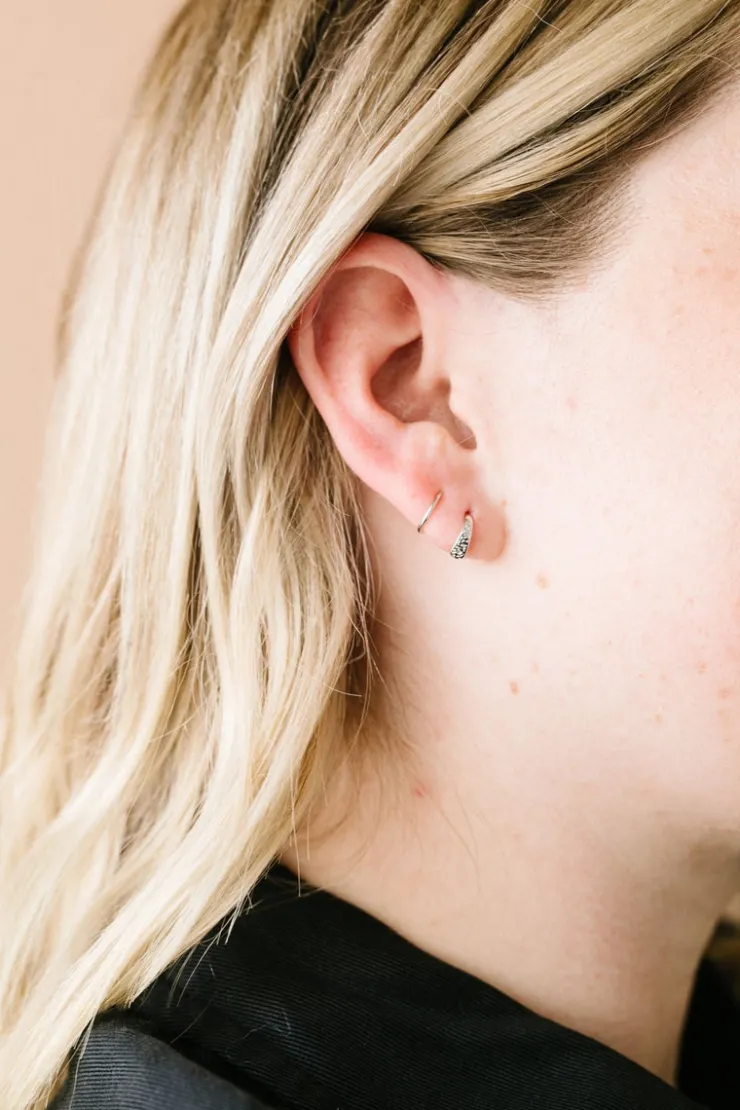 Andi Silver Double Hoop Dupes