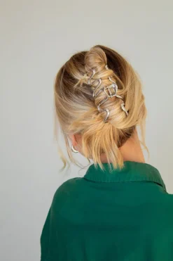 Andi Silver Squiggle Claw Clip
