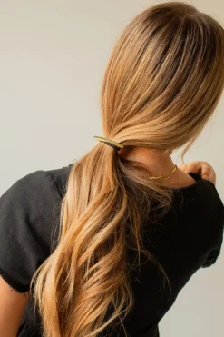 Andi Skinny Gold Bar Hair Tie
