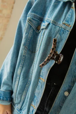 Andi Skinny Leopard Claw Clip