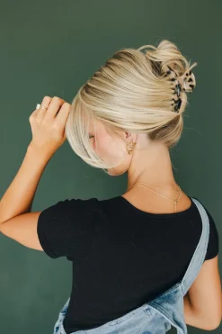 Andi Skinny Tan Tortoise Claw Clip