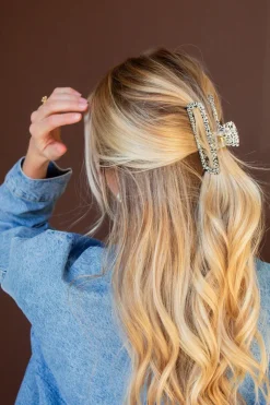 Andi Speckled Rectangle Claw Clip