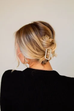 Andi Speckled Rectangle Claw Clip