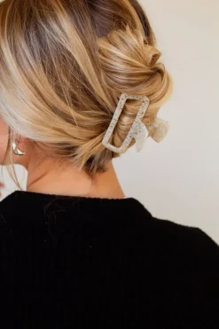 Andi Speckled Rectangle Claw Clip