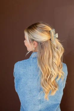 Andi Speckled Rectangle Claw Clip
