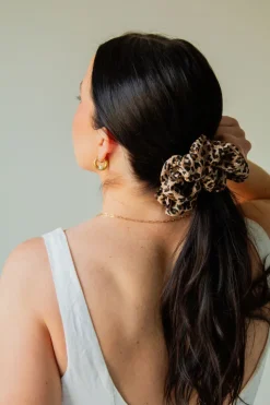 Andi Spotted Cheetah Jumbo Scrunchie