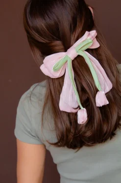 Andi Spring Flowers Bow Barette