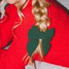 Andi Spruce Waffle Bow