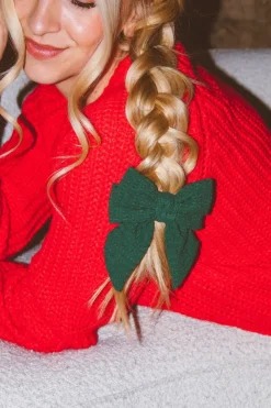 Andi Spruce Waffle Bow
