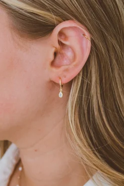 Andi Tear Drop Hoops - Hypoallergenic