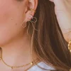 Andi Thin Gold Wire Bow Earrings