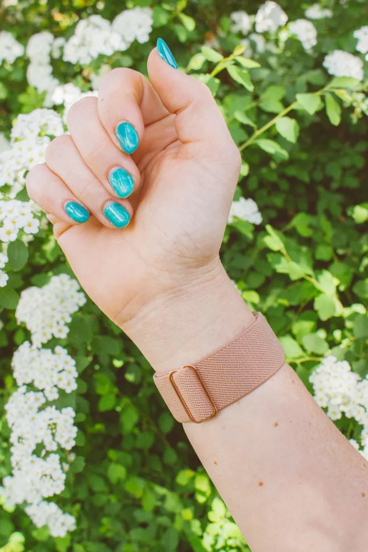 Andi Toasted Rose Adjustable Elastic Watch Band