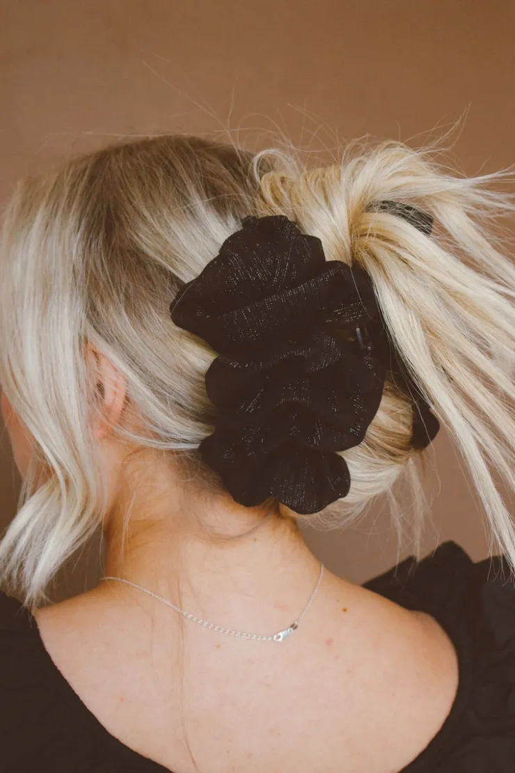 Andi Twinkle Black Bow Claw Clip