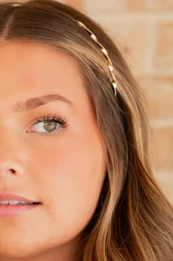 Andi Twisted Gold Headband