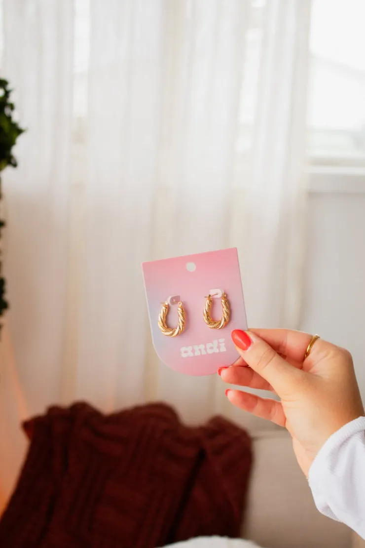 Andi Twisted Hoop Earrings