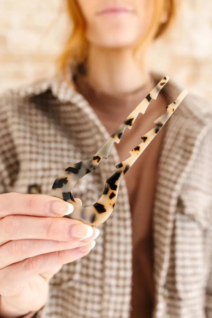Andi U-Shaped Hair Fork in Tortoise