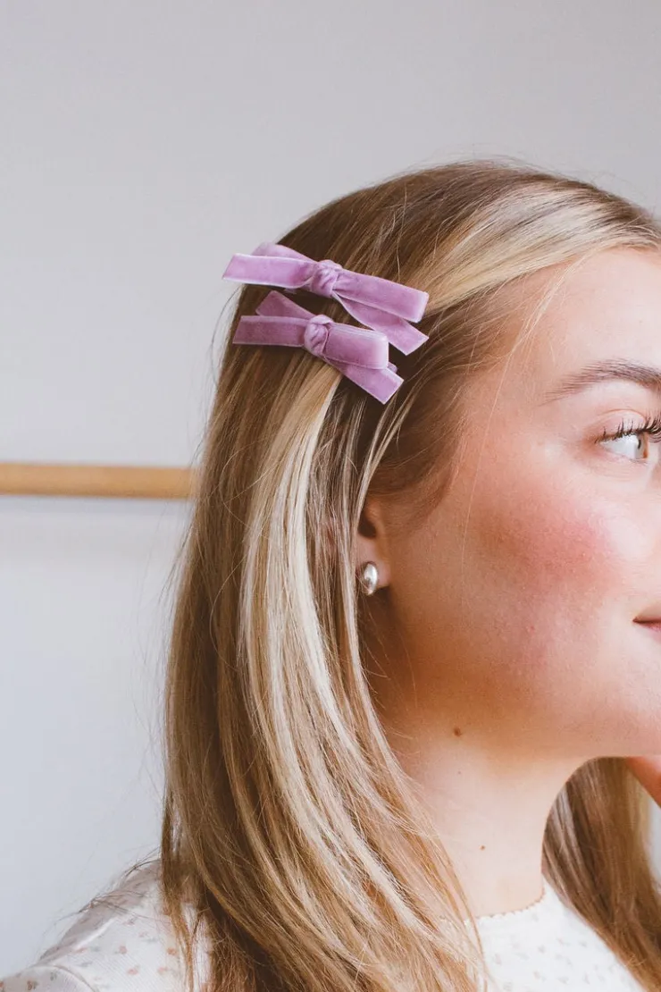 Andi Velvet Bow Clip 2-pack