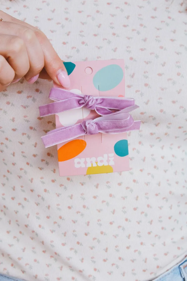 Andi Velvet Bow Clip 2-pack