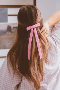 Andi Velvet Double Bow Barrette