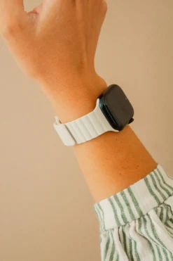 Andi Warm White Magnetic Loop Watch Band