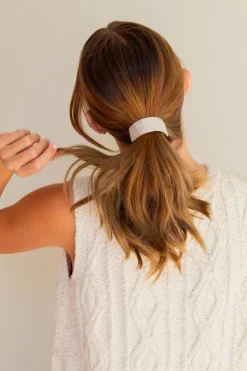 Andi White Granite Barrette