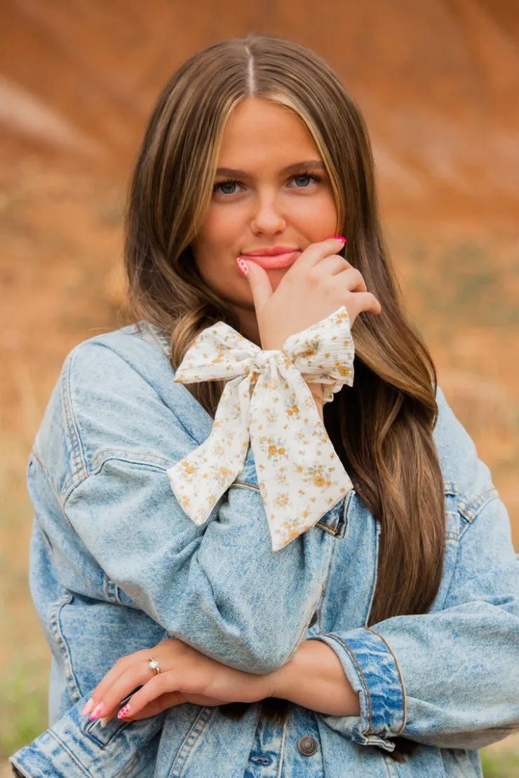 Andi Wildflower Long Bow Scrunchie