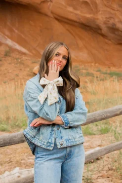 Andi Wildflower Long Bow Scrunchie