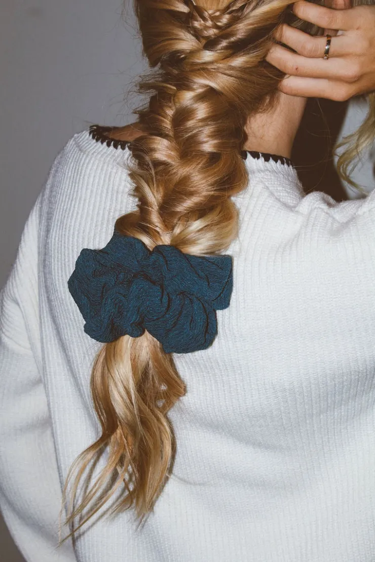 Andi Winter Blue Jumbo Scrunchie