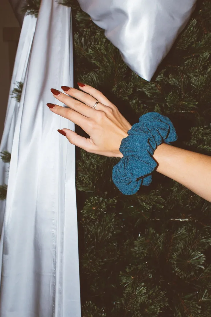 Andi Winter Blue Jumbo Scrunchie