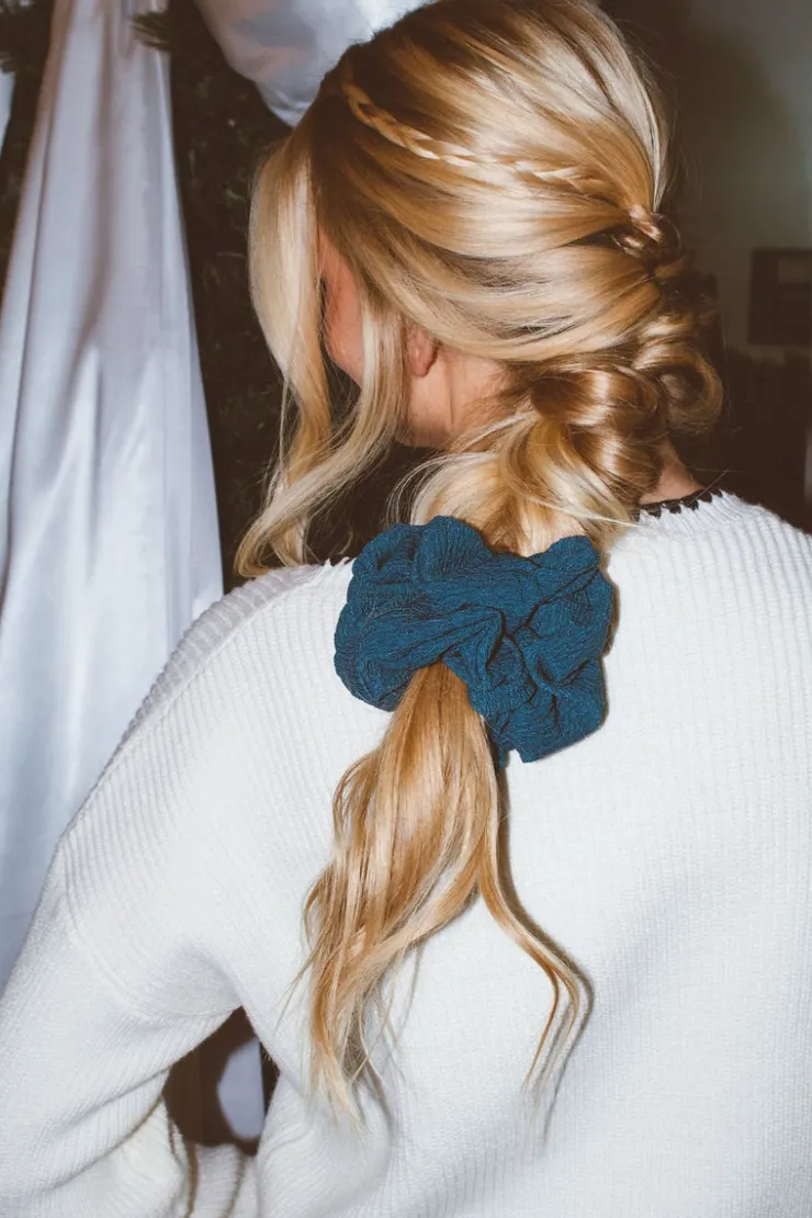 Andi Winter Blue Jumbo Scrunchie