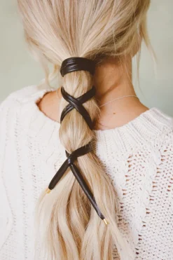 Andi Wire Leather Ponytail Wrap