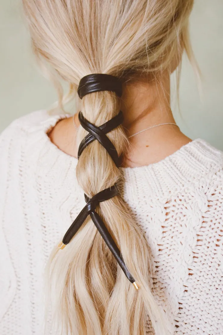 Andi Wire Leather Ponytail Wrap