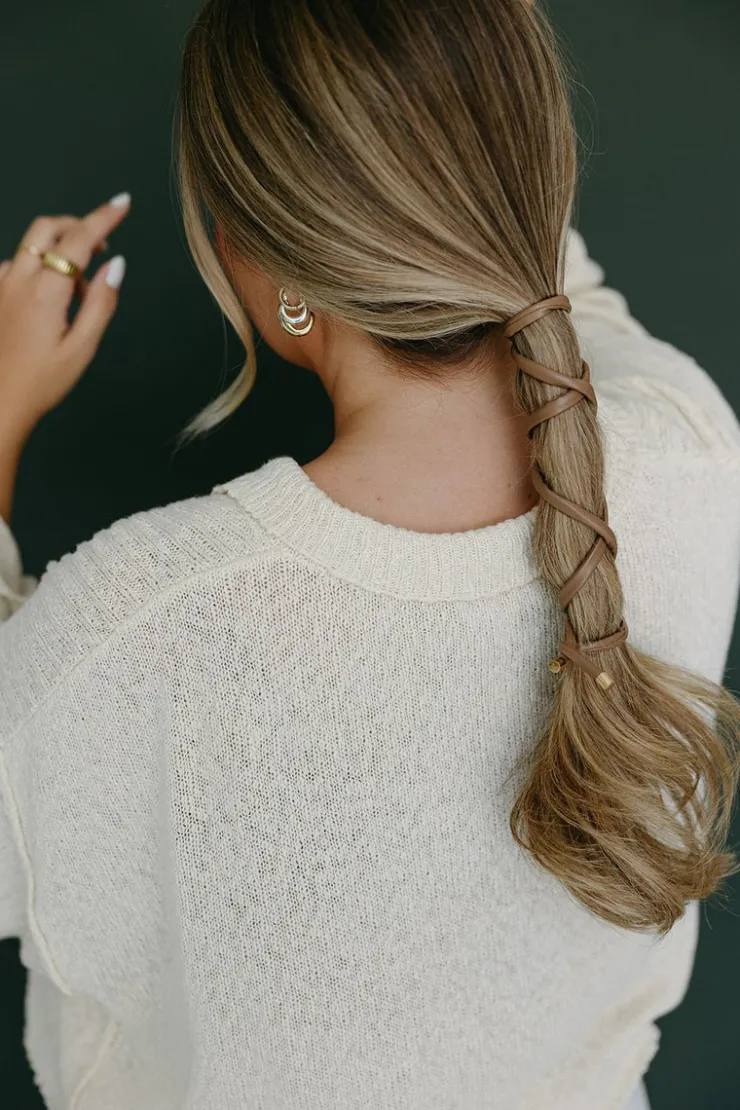 Andi Wire Leather Ponytail Wrap