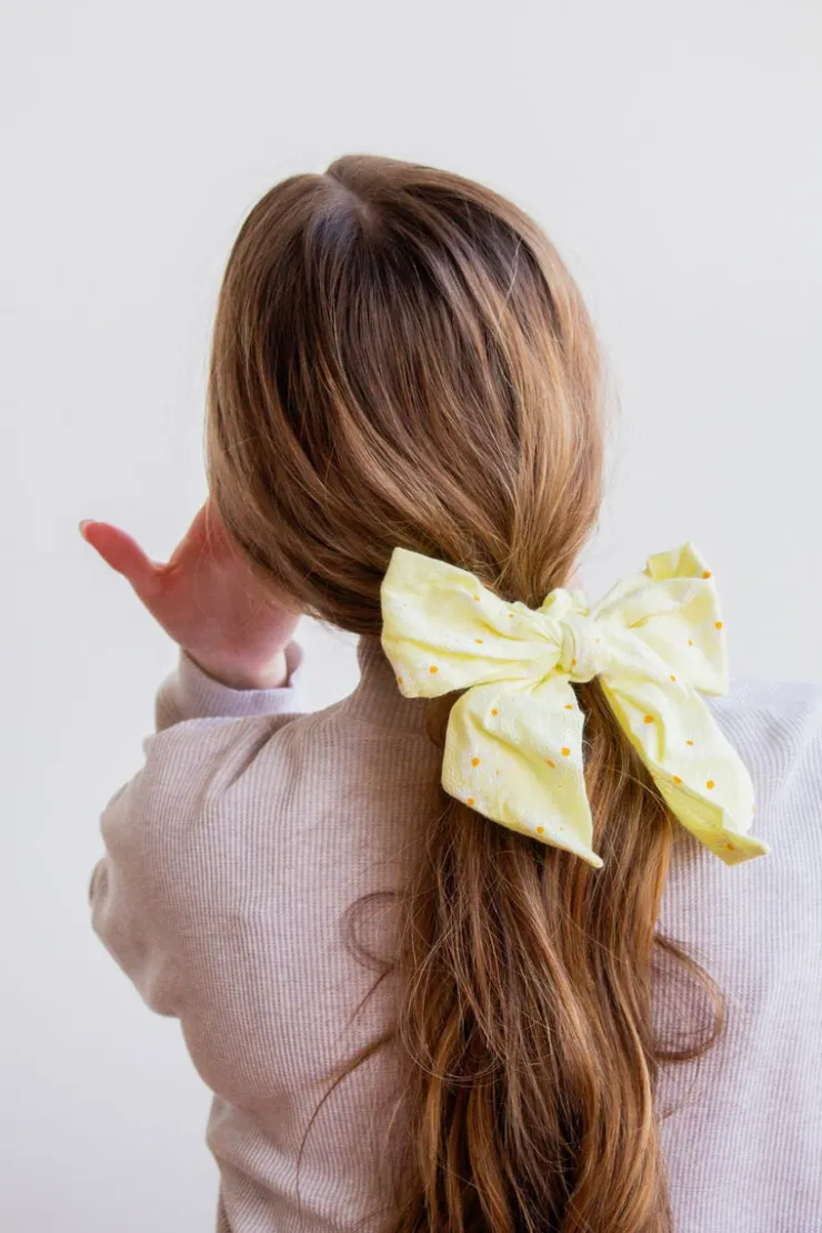 Andi Yellow Daisy Bow Scrunchie